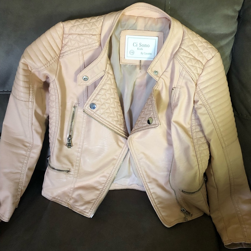 Children Faux Leather Jacket size 10
